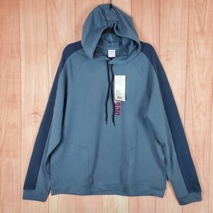 Berkley Jensen Hoodie Mens XL Blue Stretch Sweatshirt Moisture Wicking Winter